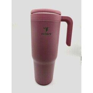 NEW Reduce Chiller 40 Oz Travel Mug Cosmetic Pink Insulated Tumbler w/ Straw